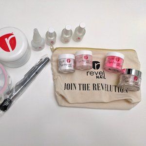 Revel Nail Powder Dip Starter + Removal Kit + 3 Colors